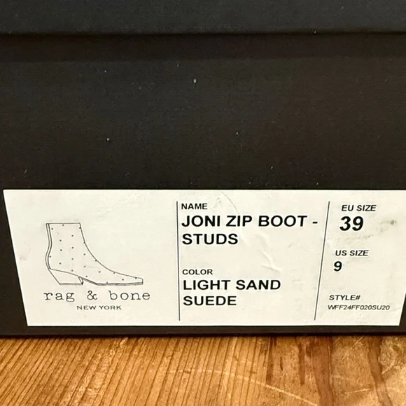 RAG & BONE Suede Joni Zip Studded Booties - Picture 13 of 16